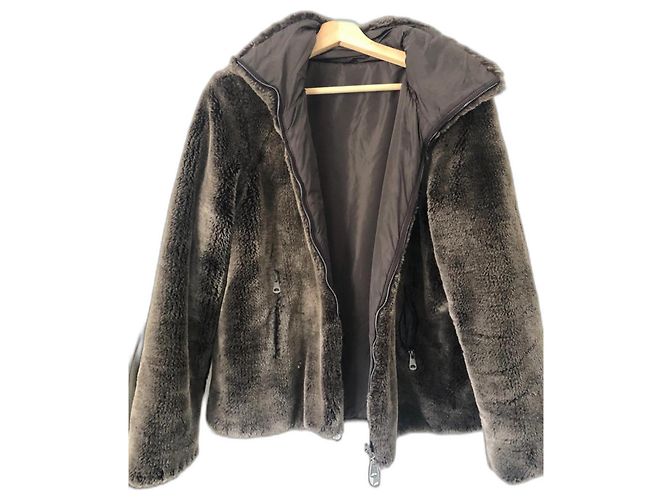 Max Mara Reversible down jacket Dark brown
