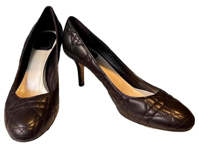 Dior Chaussures à talons Cuir Marron  ref.1224959