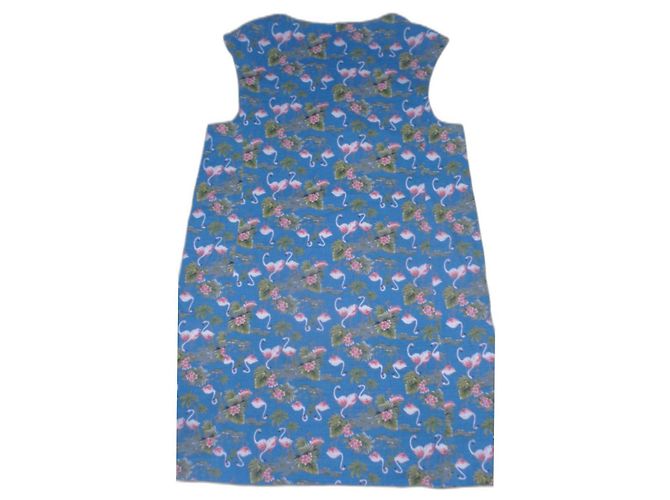 Vestido Paul & Joe Sister de algodón azul con estampado de cisnes