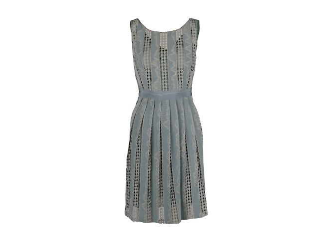 Moschino Vestido barato e chique em jacquard e renda Azul