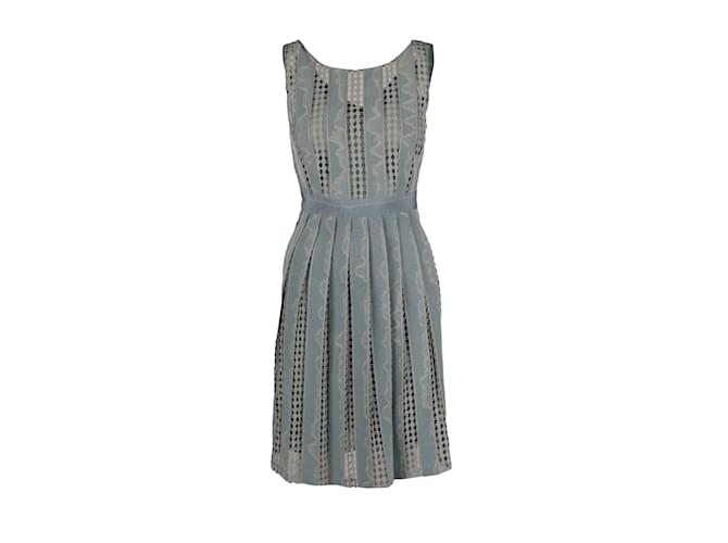 Moschino Cheap and Chic Jacquard and Lace Dress Blue  ref.1225069