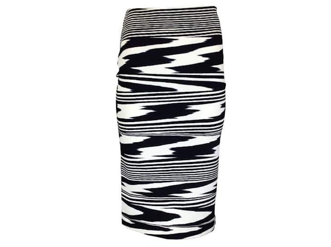 Missoni Black / White 2022 Zigzag Knit Skirt Viscose  ref.1225104