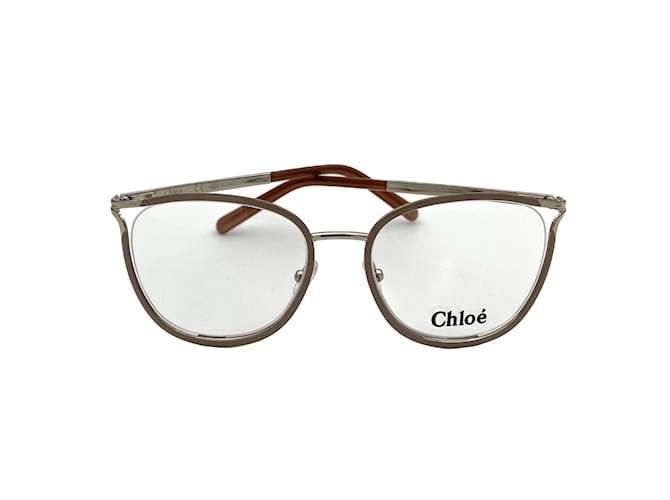 Chloé Óculos Ópticos Armações Nuas Douradas Cinza  ref.1225128