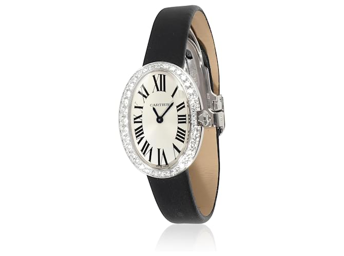 Cartier Baignoire WB520027 relógio feminino 18ouro branco kt  ref.1225132