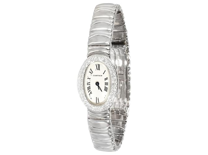 Cartier Baignoire WB5095l2 Reloj de mujer en 18oro blanco kt  ref.1225159