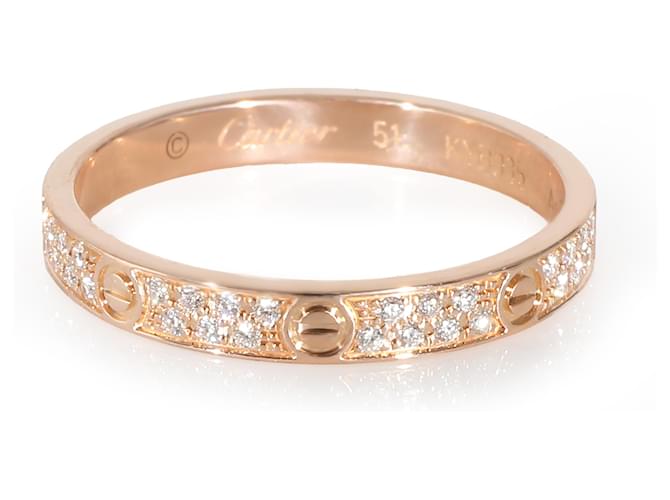 Cartier Love Ring, Modelo pequeno em 18k Rose Gold 0.19 ctw Ouro rosa  ref.1225170