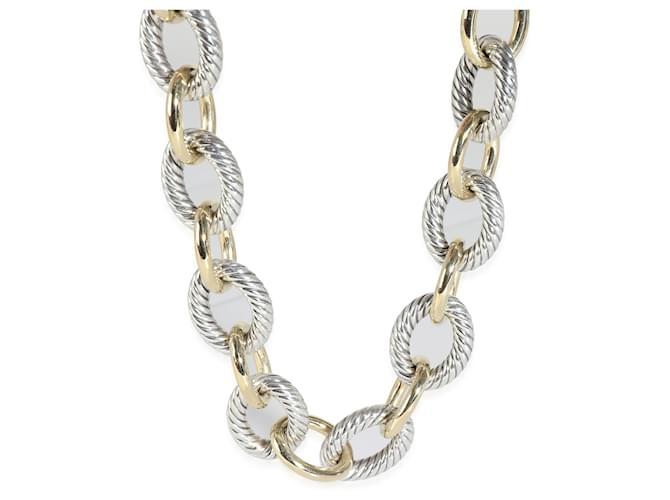 Collier à maillons ovales David Yurman 18K or jaune/argent sterling  ref.1225190