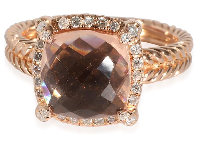 Anel de diamante David Yurman Chatelaine Morganite em 18k Rose Gold 0.15 ctw Ouro rosa  ref.1225301