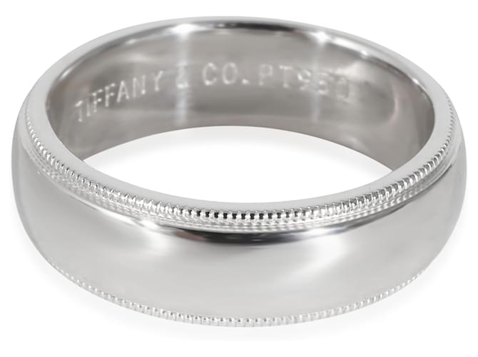 TIFFANY & CO. Cinturino classico Milgrain Tiffany Together in platino  ref.1225358