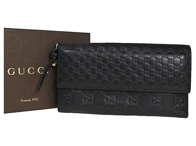 Gucci Micro guccissima Black Leather  ref.1225373