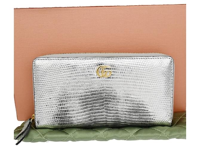 gucci Silvery Leather  ref.1225377