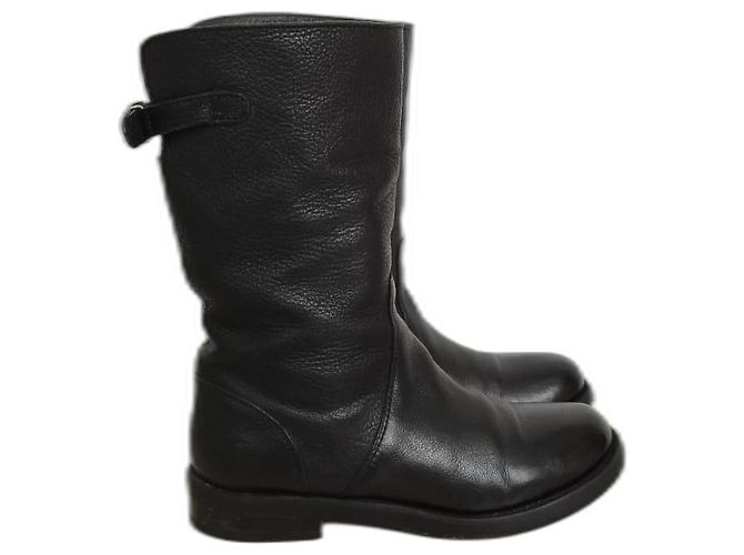 Botas de couro preto Dolce & Gabbana