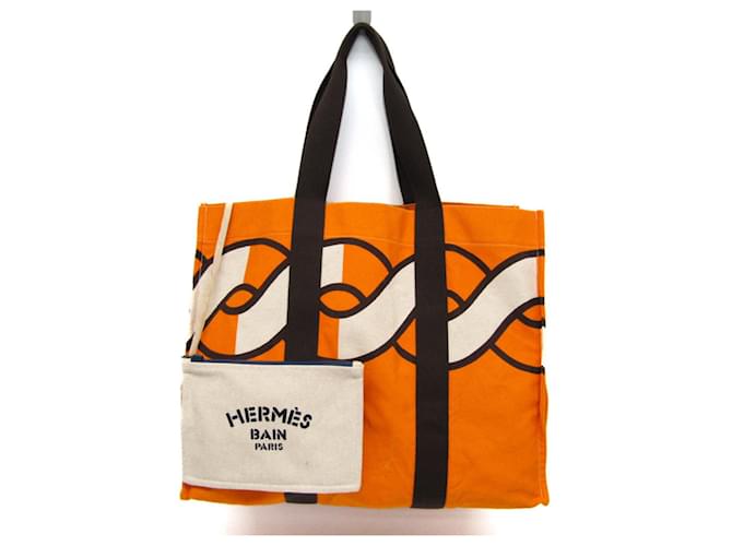 Hermès Torsade Orange Baumwolle  ref.1225456