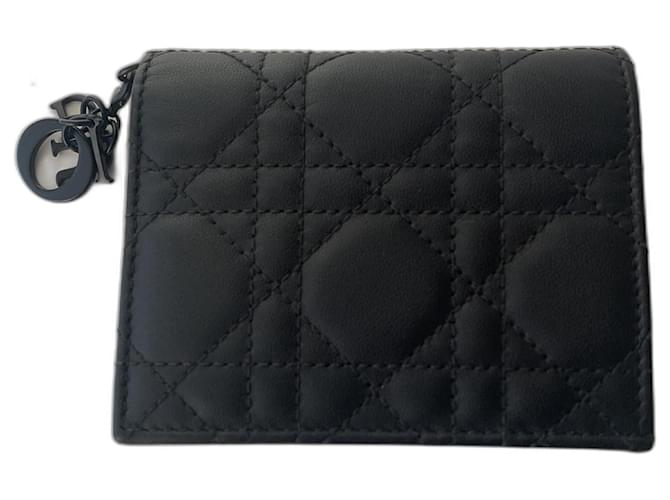 Christian Dior Wallets Black Leather  ref.1225462