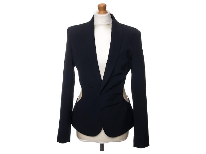 Jean Paul Gaultier Jacke aus schwarzer Wolle