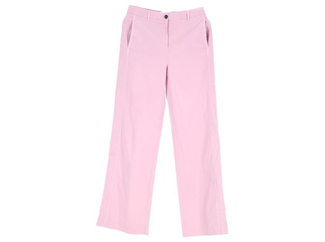 Tommy Hilfiger Womens high waisteded Flared Chinos Pink Cotton  ref.1225477