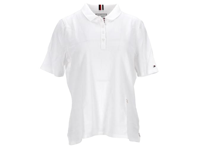 Tommy Hilfiger Womens Essential Regular Fit Polo aus weißer Baumwolle  ref.1225503