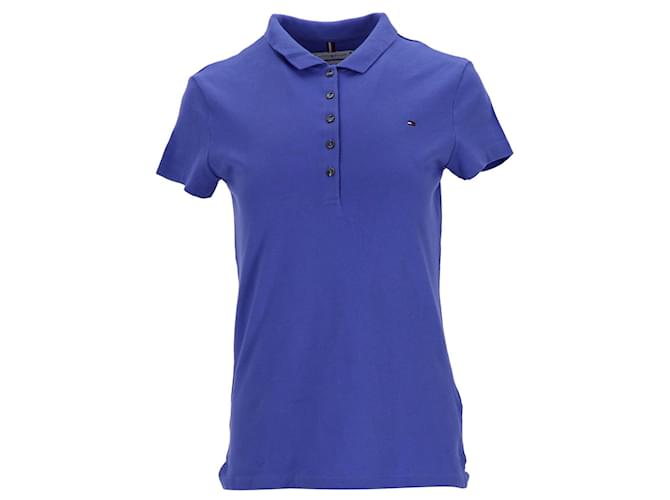 Tommy Hilfiger Womens Slim Fit Stretch Cotton Polo in Blue Cotton  ref.1225510
