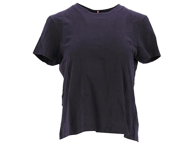Tommy Hilfiger Womens Vented Back Organic Cotton T Shirt Navy blue  ref.1225517