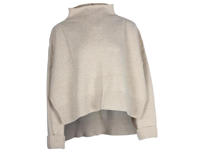 Céline Celine Zipped Sweater in Cream Wool White  ref.1225528