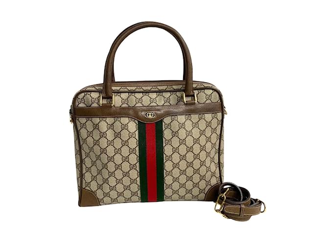 Gucci Bolsa GG Supreme 378 002 Marrom Lona  ref.1225535