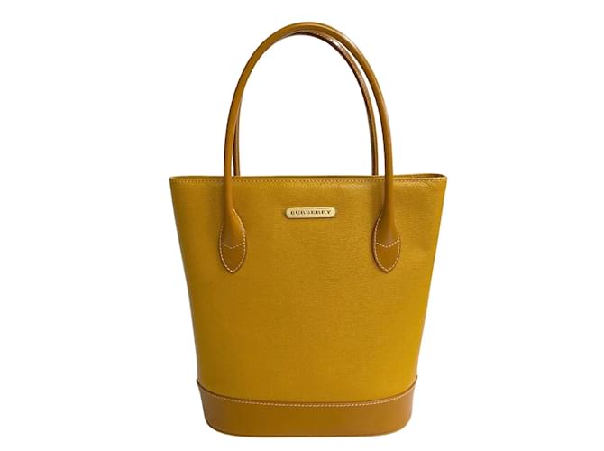 Burberry Leather Handbag Yellow Pony-style calfskin  ref.1225537