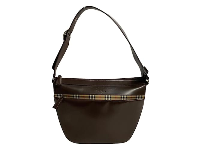 Burberry Leather Shoulder Bag Brown  ref.1225538
