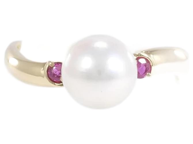 & Other Stories K18 Yellow Gold Pearl Ring 11.5 Size in Great Condition Golden Metal  ref.1225553