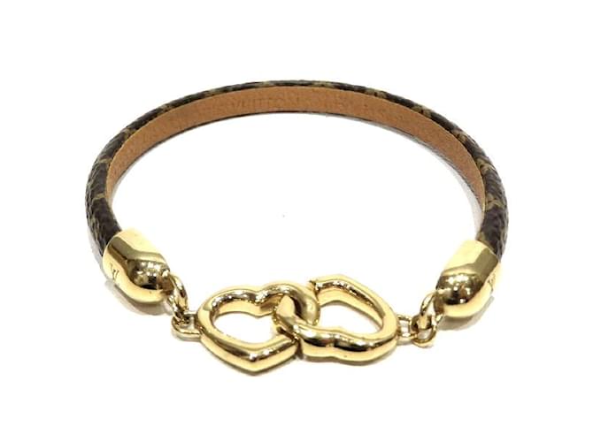 Louis Vuitton Monogram Say Yes Bracelet M6758E Golden Cloth  ref.1225559