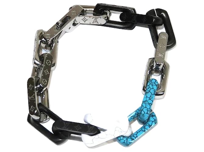 Louis Vuitton Monogram Chain Bracelet M1042l Silvery Metal  ref.1225560