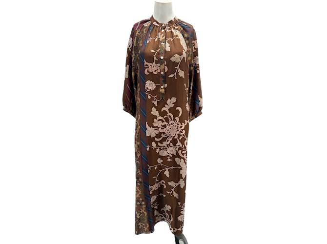 PIERRE LOUIS MASCIA  Dresses T.International S Silk Brown  ref.1225594