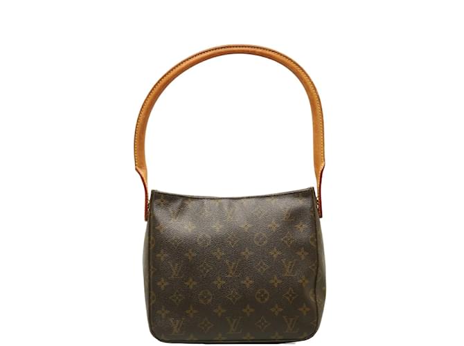 Bolso de hombro Louis Vuitton Monogram Looping MM M51146 de cuero PVC marrón en muy buen estado Castaño Plástico  ref.1225603