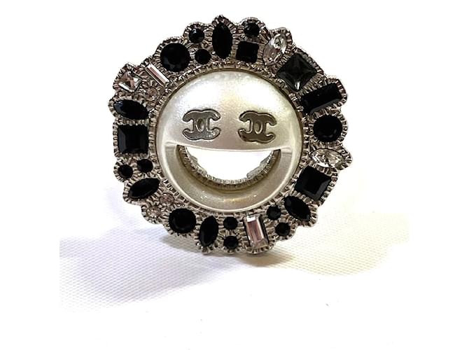 Chanel Lächeln-Ring B16K Silber Metall  ref.1225608