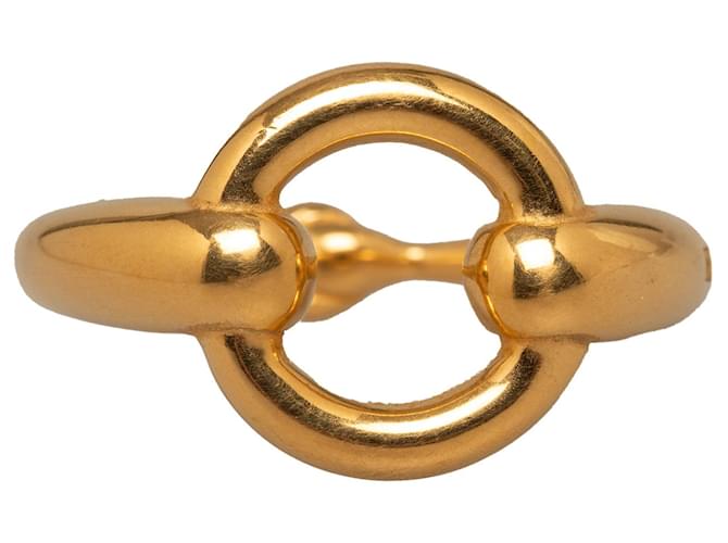Hermès Hermes Gold Mors Scarf Ring Golden Metal Gold-plated  ref.1225676