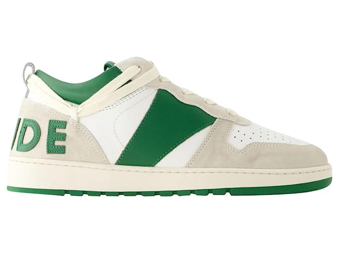 Autre Marque Rhecess Low Sneakers - Rhude - Leather - White/green Pony-style calfskin  ref.1225820