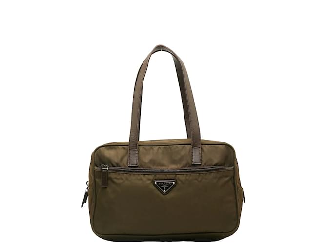 Prada Nylon Handbag Bronze Cloth  ref.1225989