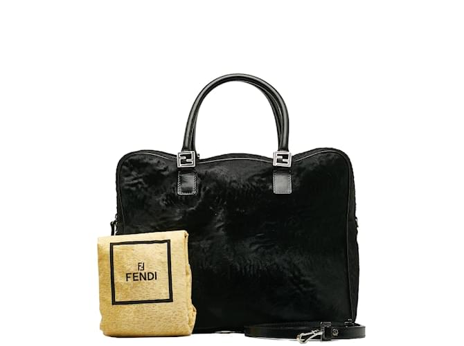 Fendi Harako Two-Way Handbag Black  ref.1225998