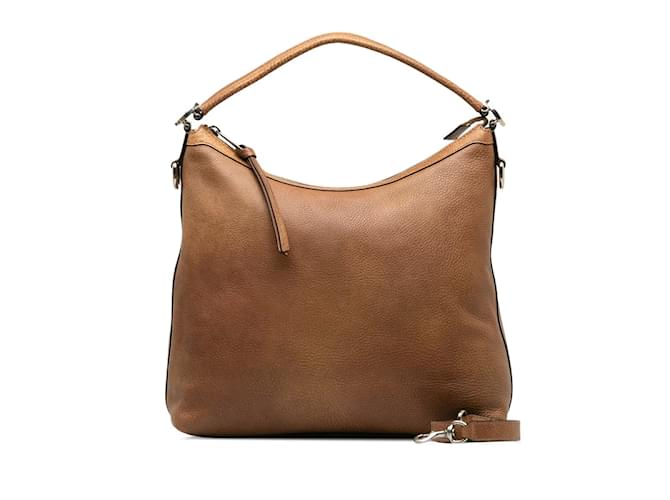 Gucci Leather Miss GG Shoulder Bag 326514 Brown  ref.1226000