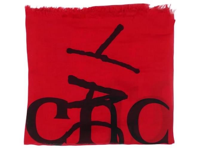 Gucci Roter Schal mit Logo-Print Modal  ref.1226005