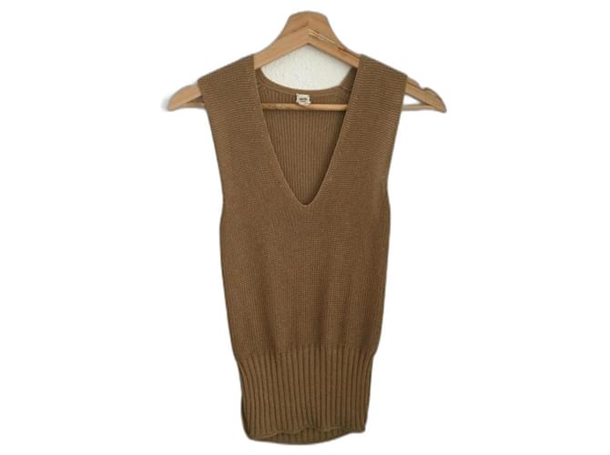Hermès Knitwear Brown Cotton  ref.1226056