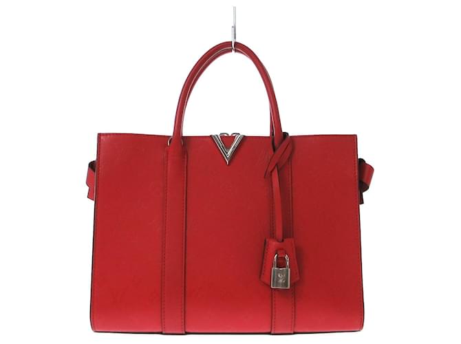 Louis Vuitton Very Tote Red Leather  ref.1226158