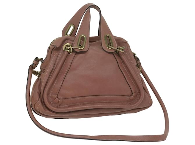 Chloé Chloe Paraty Shoulder Bag Leather 2way Pink Auth am5444  ref.1226439
