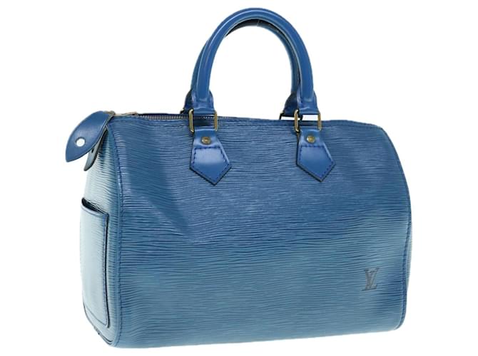 Louis Vuitton Epi Speedy 25 Handtasche Toledo Blau M43015 LV Auth 64466 Leder  ref.1226460