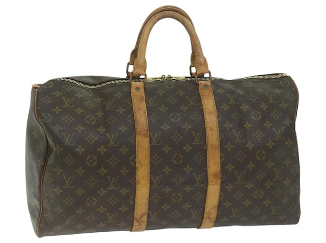Louis Vuitton Monogram Keepall 50 Boston Bag M41426 LV Auth 63879 Cloth  ref.1226484