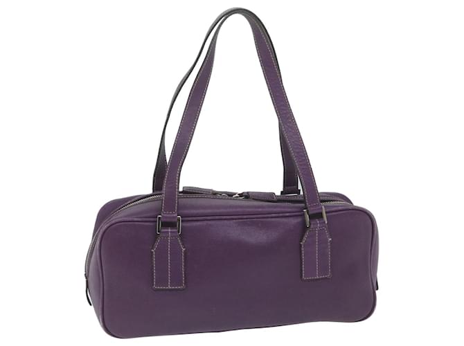 BURBERRY Shoulder Bag Leather Purple Auth bs11546  ref.1226500