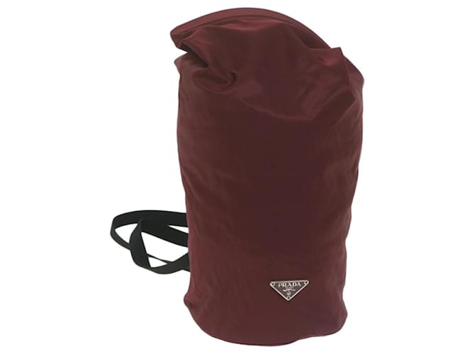 PRADA Shoulder Bag Nylon Bordeaux Auth 64455  ref.1226558
