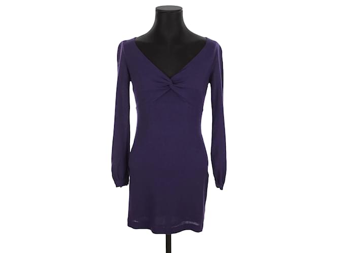 Valentino Vestido de lana Púrpura  ref.1226570