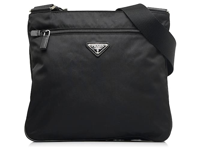 PRADA Handbags Tessuto Black Linen  ref.1226599