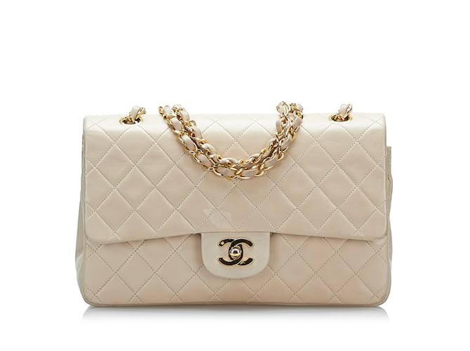 CHANEL Handbags Timeless/classique Brown Linen  ref.1226612