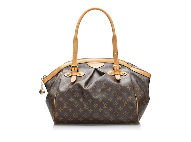 LOUIS VUITTON Handbags Tivoli Brown Linen  ref.1226622